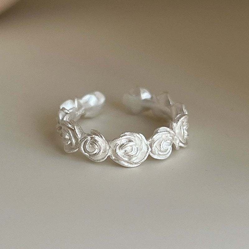 Premium Retro Craft Silver Ring, High-quality Anti-fade Niche Design For Women