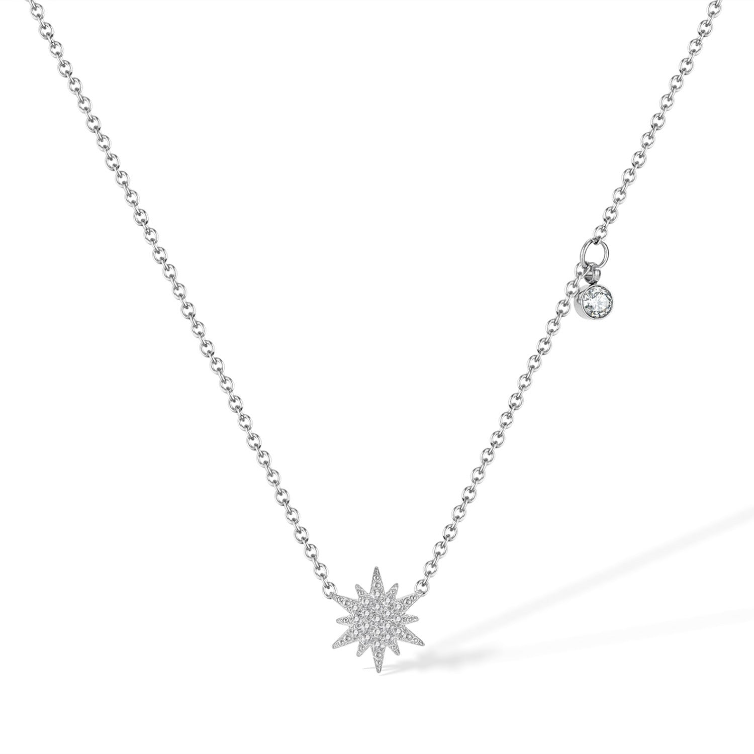 Fashionable Niche Design Necklace Stainless Steel Minimalist Sunflower Elegant Clavicle Chain