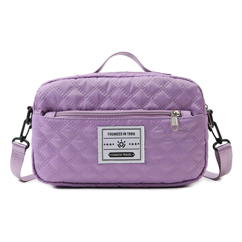 Large-Capacity Fitness Quilted Embroidered Yoga Bag