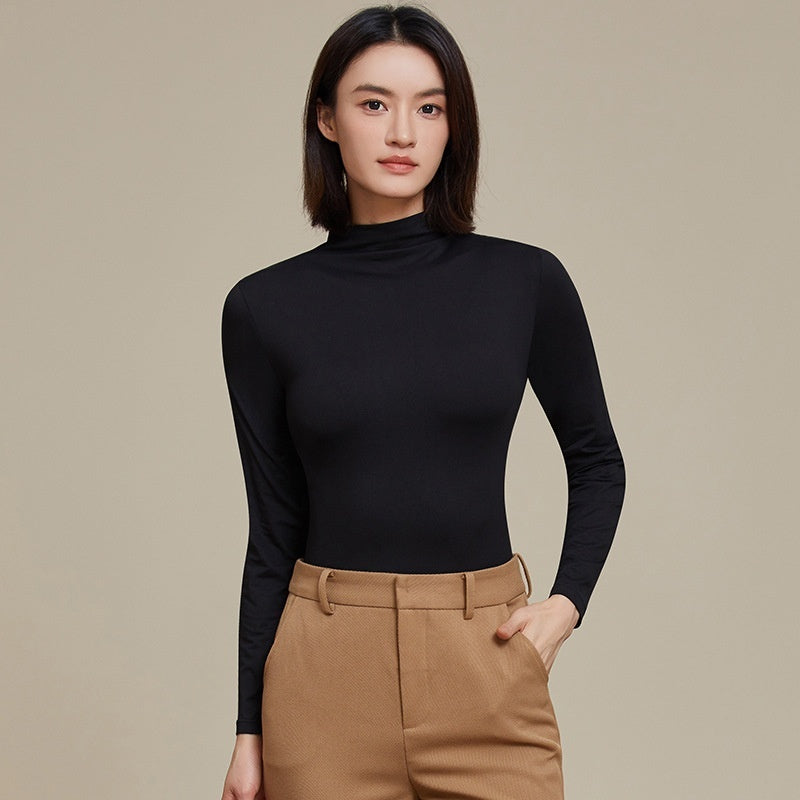 Lightweight Slim-fit Warm Mock-neck Base Layer