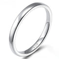 S925 Silver Ring Plain Band Smooth Surface Small Round Edge Curved Shape For Couples