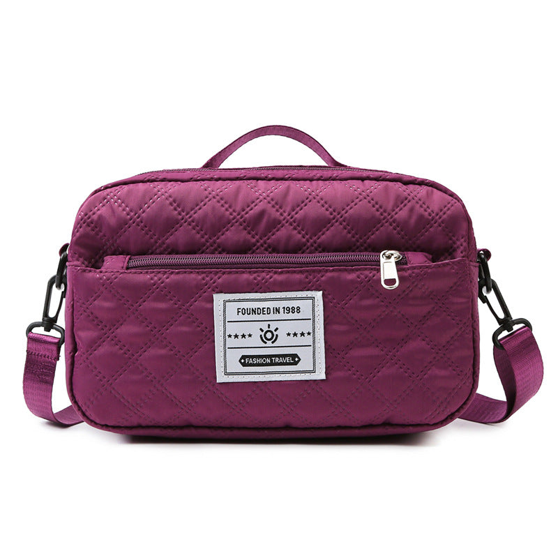 Large-Capacity Fitness Quilted Embroidered Yoga Bag