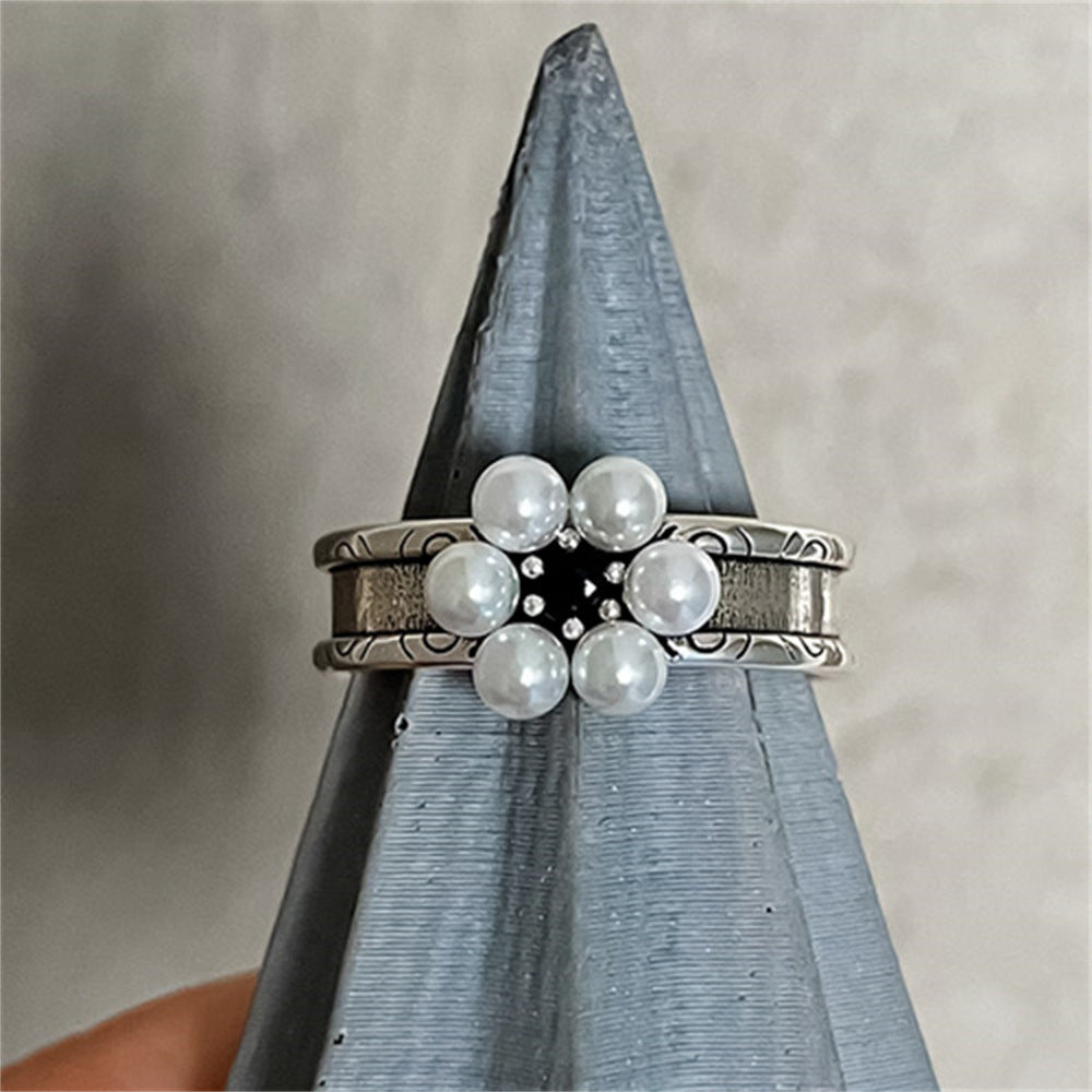 Vintage Heavyweight 925 Silver Women Ring, Luxury Minimalist Ins Style Non-tarnish Silver Accessory