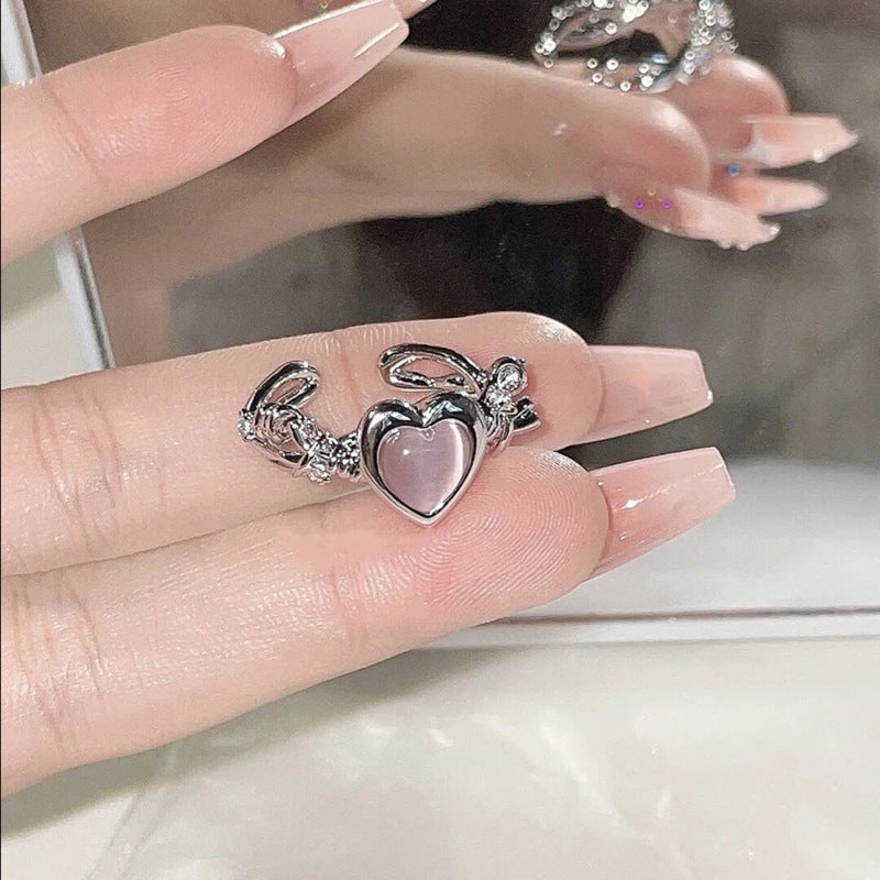 Cosplay Starry Flower Blue Zircon Ring Anime Peripheral Accessory