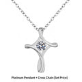 Fashionable Twisted Cross Pendant Necklace European And American Style Cross
