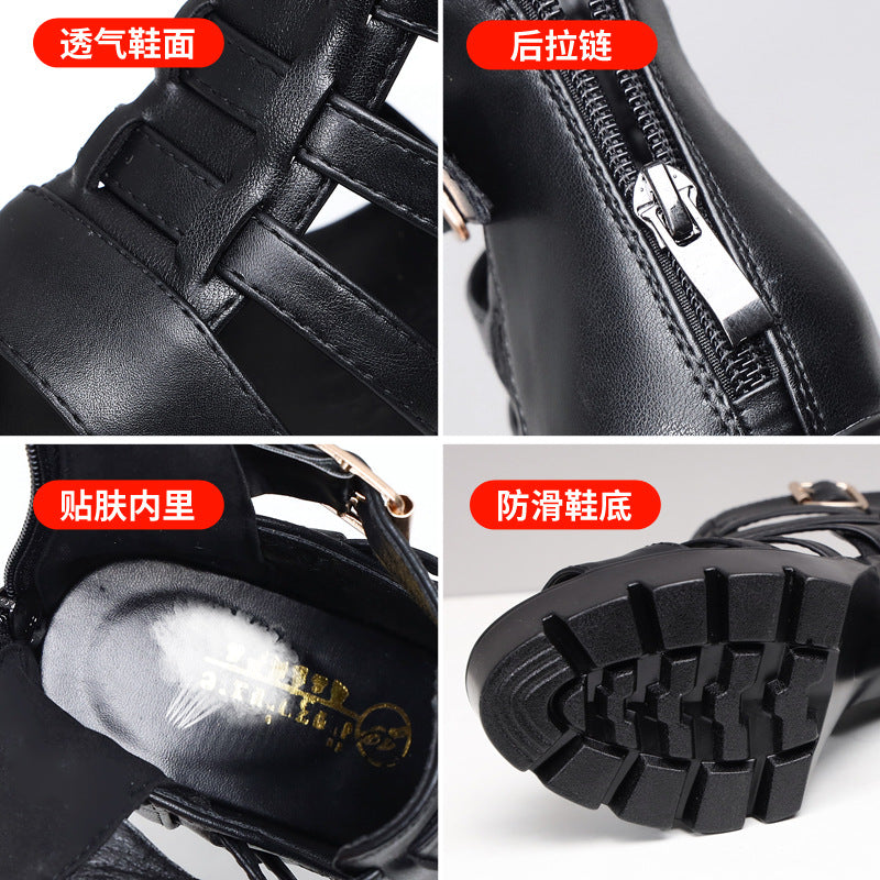 Cutout Sandals With Waterproof Platform And Fishmouth Design For Women
