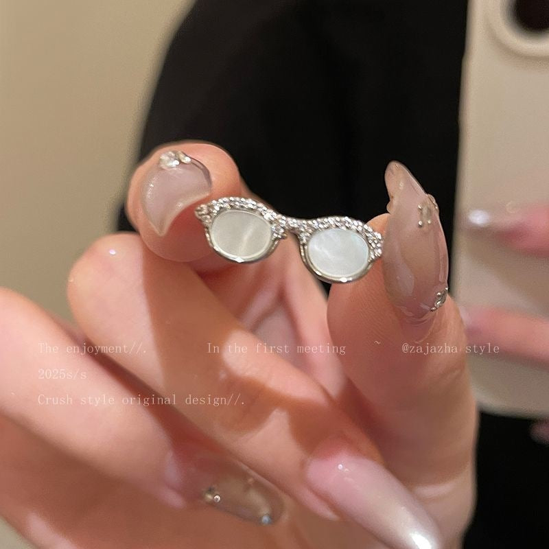 Cosplay Starry Flower Blue Zircon Ring Anime Peripheral Accessory