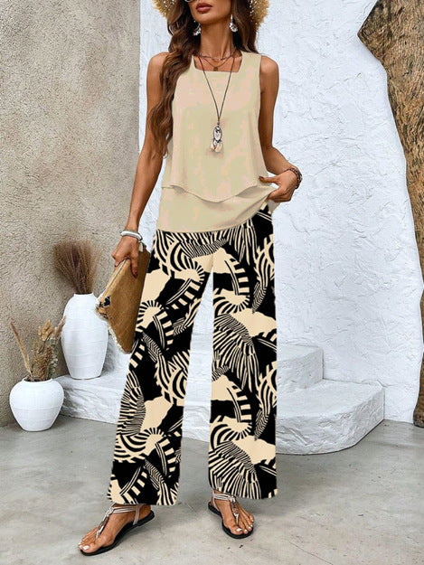 Women's Two-Piece Vest And Pants Set