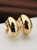 French-style Minimalist Luxury Waterdrop-shaped Ear Clips, No Piercing Required, High-end Aesthetic