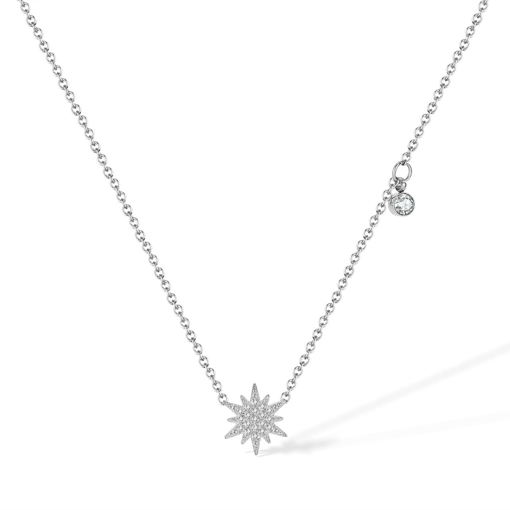 Fashionable Niche Design Necklace Stainless Steel Minimalist Sunflower Elegant Clavicle Chain