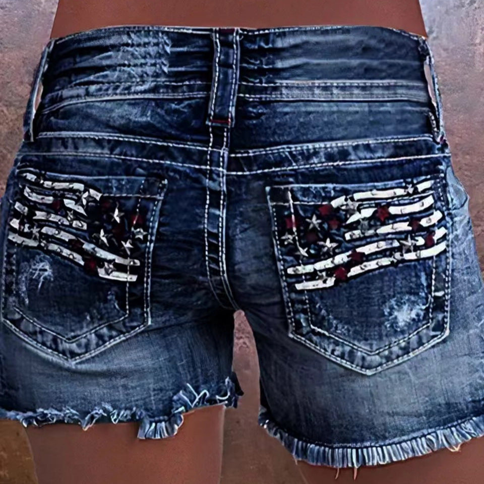 Slimming Fashionable Straight-Leg Casual Denim Jeans
