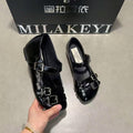 British Style Versatile Thick Sole, Thick Heel, Small Leather Shoes For Women, Retro Style, Height Increasing, Casual, And Happy Single Shoes