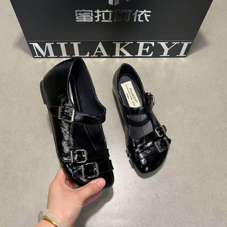 British Style Versatile Thick Sole, Thick Heel, Small Leather Shoes For Women, Retro Style, Height Increasing, Casual, And Happy Single Shoes