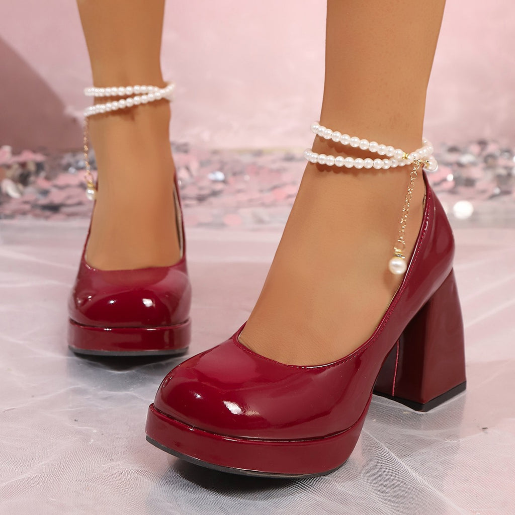 Women's Fashion Plus-Size Thick-Soled High Heels