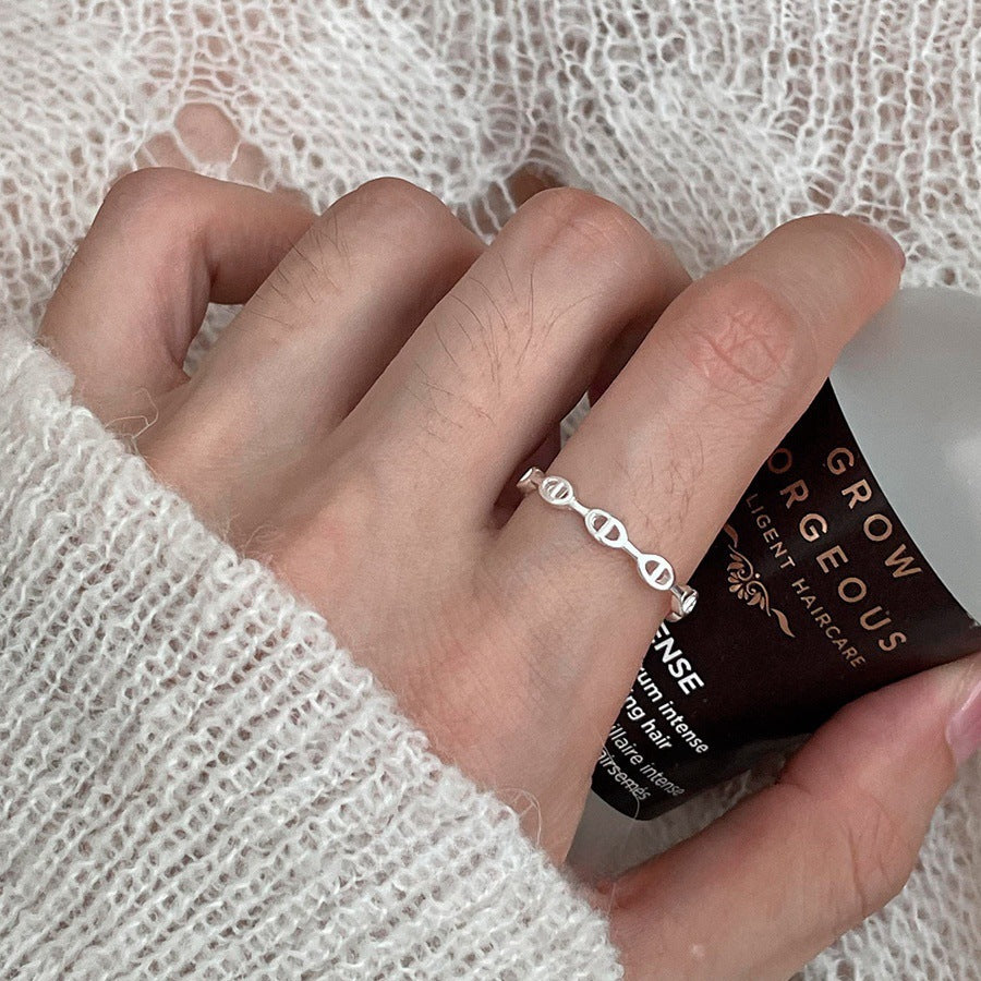 Vintage Heavyweight 925 Silver Women Ring, Luxury Minimalist Ins Style Non-tarnish Silver Accessory