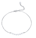 925 Sterling Silver Elegant  Pearl Ankle Bracelet: Classic Simplicity Meets Timeless Elegance