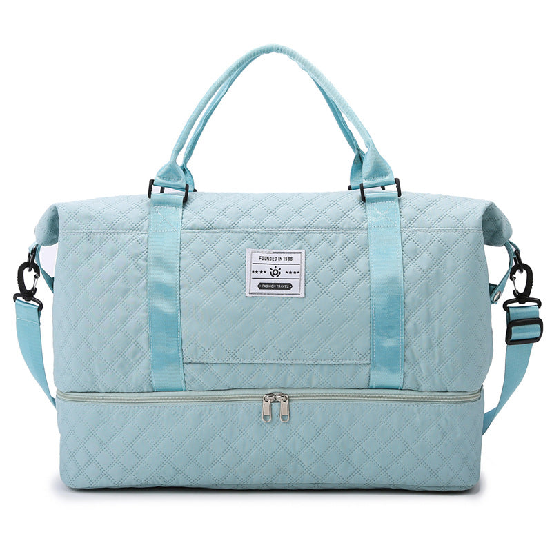 Large-Capacity Fitness Quilted Embroidered Yoga Bag