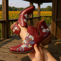 Fashionable And Versatile New Womens Embroidered Ankle Boots