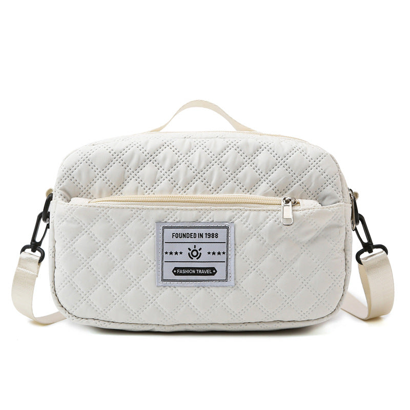 Large-Capacity Fitness Quilted Embroidered Yoga Bag