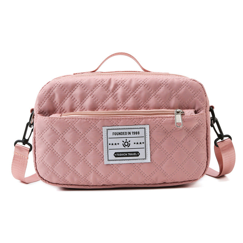 Large-Capacity Fitness Quilted Embroidered Yoga Bag