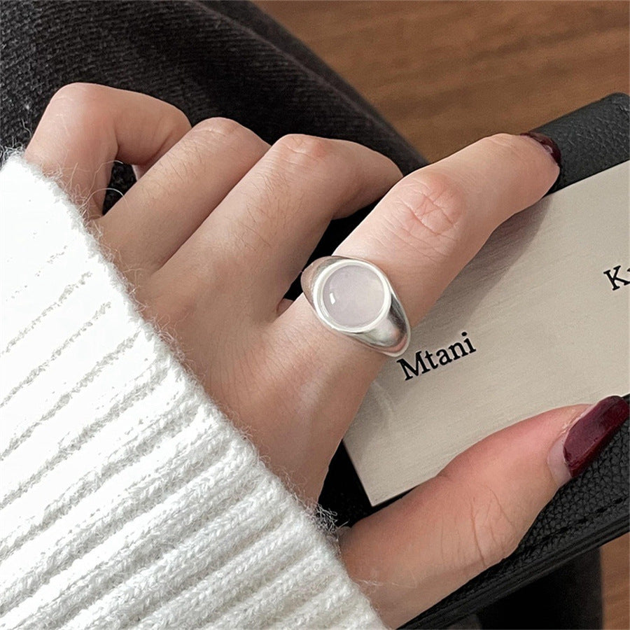 Premium Retro Craft Silver Ring, High-quality Anti-fade Niche Design For Women