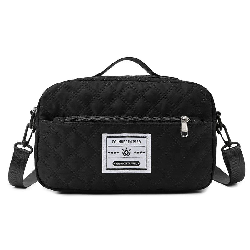 Large-Capacity Fitness Quilted Embroidered Yoga Bag