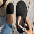 Plus-size Breathable Low-cut Knit Shoes For Women