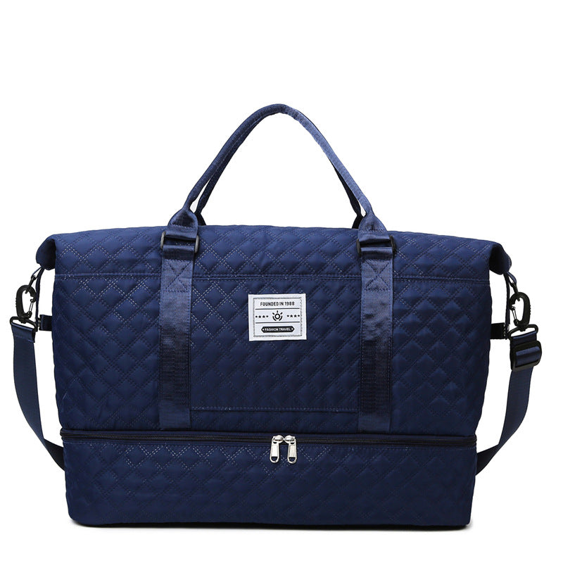 Large-Capacity Fitness Quilted Embroidered Yoga Bag