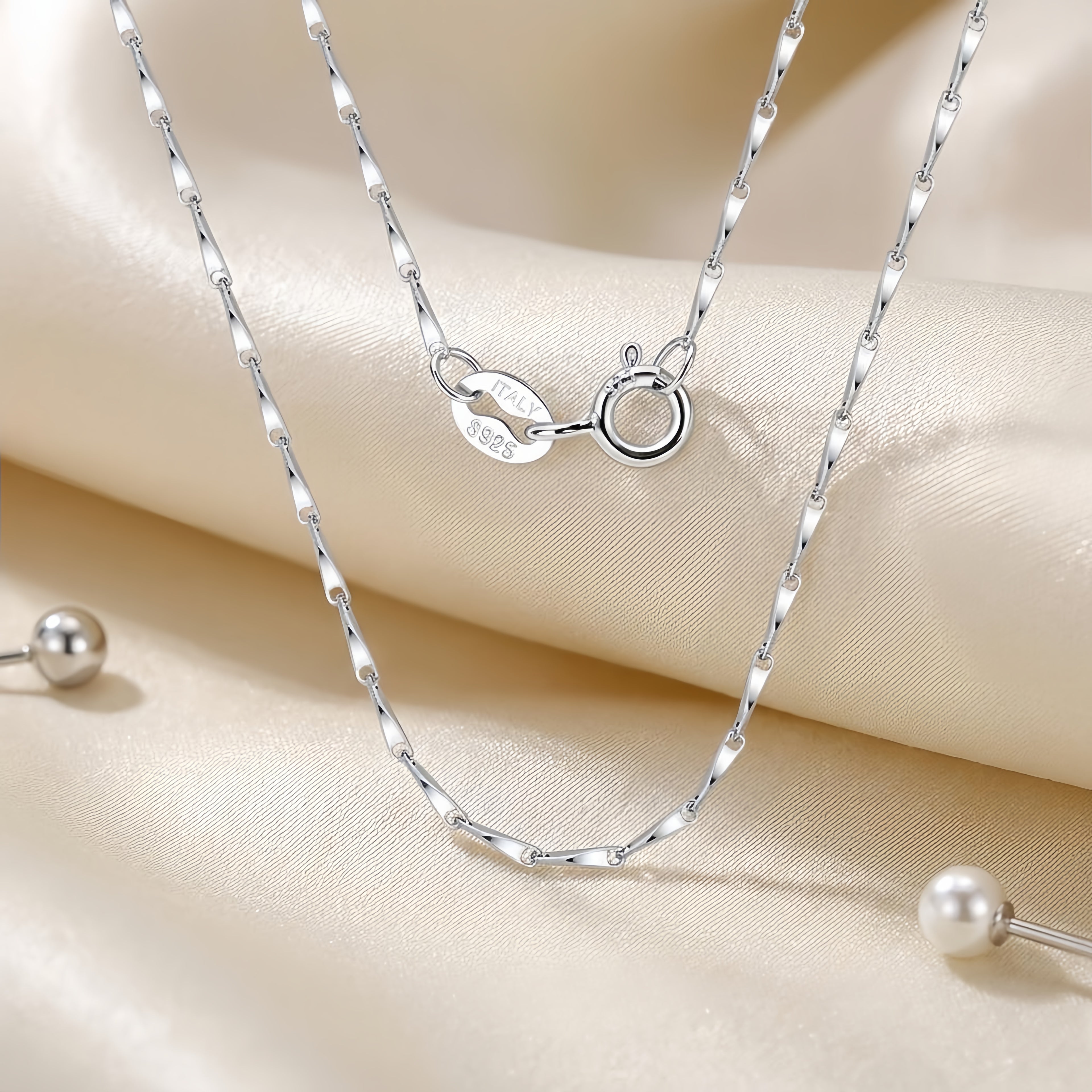 925 Sterling Silver Italian Sterling  Chain Necklace - Classic Design & Craftsmanship
