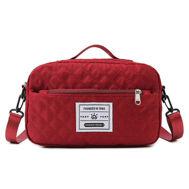 Large-Capacity Fitness Quilted Embroidered Yoga Bag