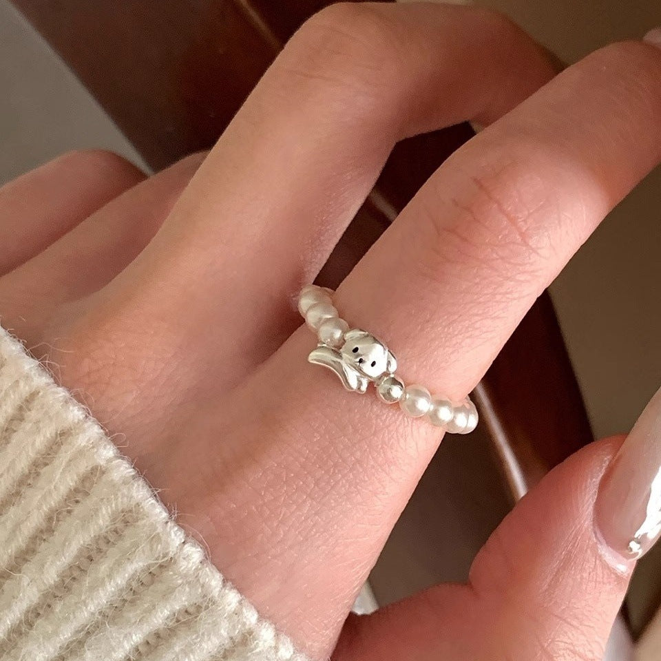 Retro High-quality 925 Silver Ring Elegant Minimalist Ins Vibe Versatile Non-fade Silver Accessory