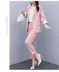 Women's Fashion Suit Jacket And Pants Set
