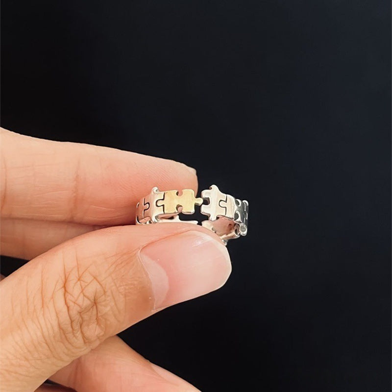 Cosplay Starry Flower Blue Zircon Ring Anime Peripheral Accessory