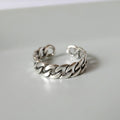 Retro Heavy 925 Sterling Silver Ring, Niche Luxury Non-tarnish Ins Style Versatile Silver Band For Women