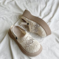 New Hollow-out Mesh Upper Commuter Sandals Paired With A Skirt