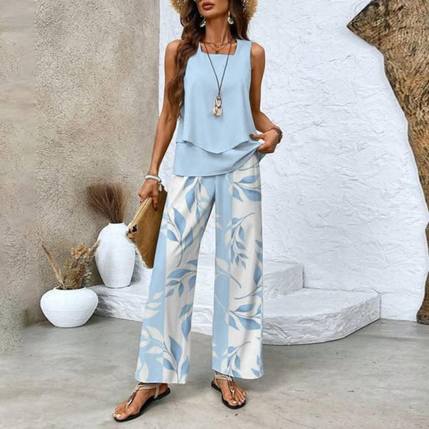 Women's Two-Piece Vest And Pants Set