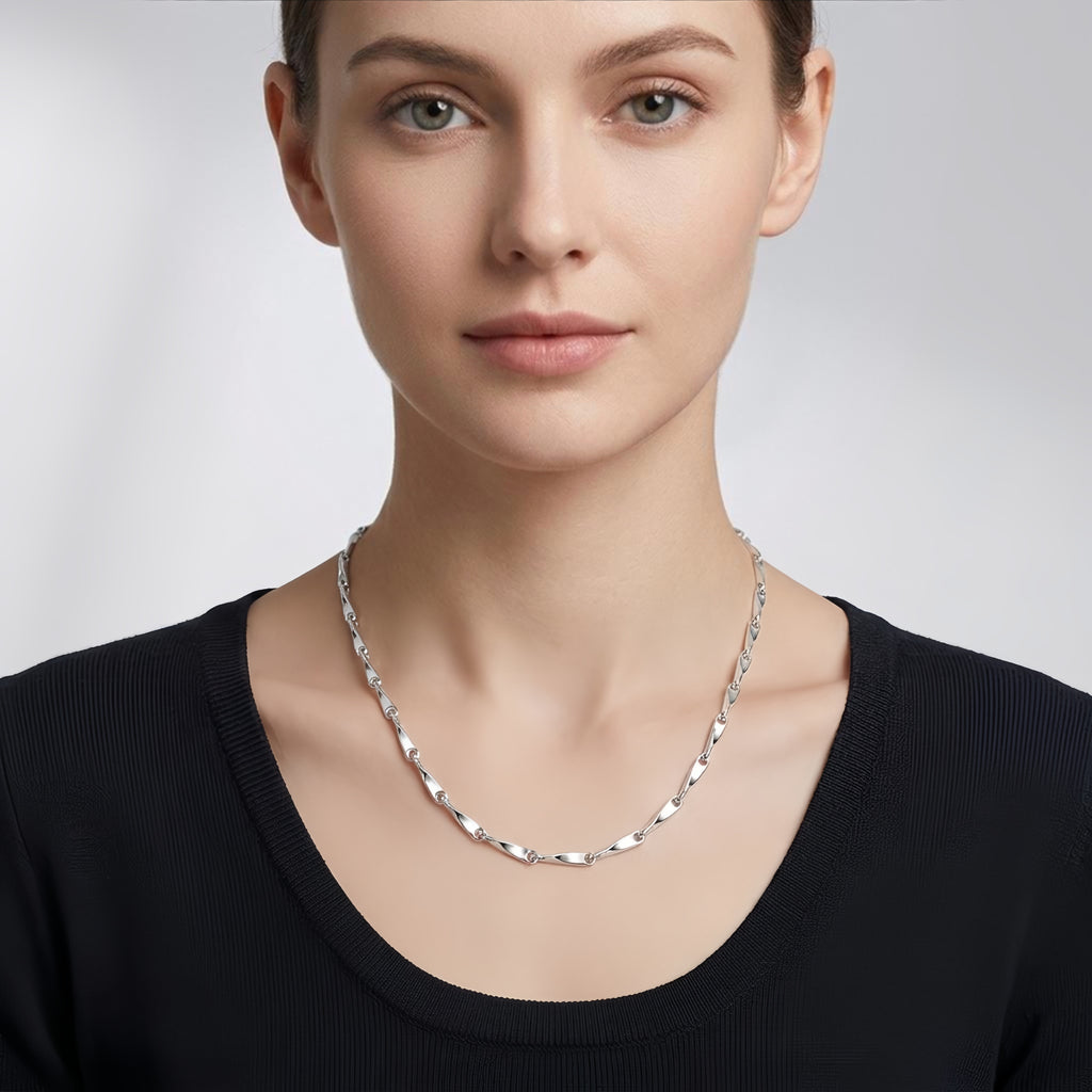 925 Sterling Silver Italian Sterling  Chain Necklace - Classic Design & Craftsmanship