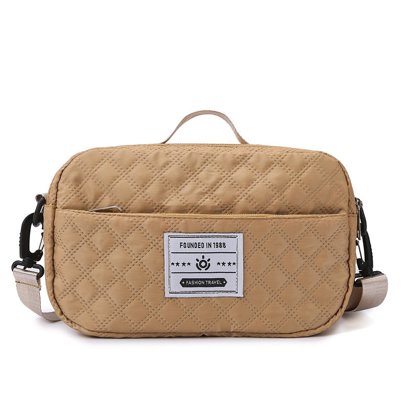 Large-Capacity Fitness Quilted Embroidered Yoga Bag
