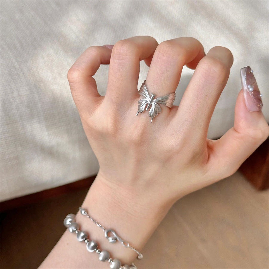 925 Sterling Silver Plain Band Ring Korean Retro Casual Style
