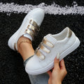 Retro Gcows590w77 Height Increasing Insole Trendy Dirty White Shoes Trendy