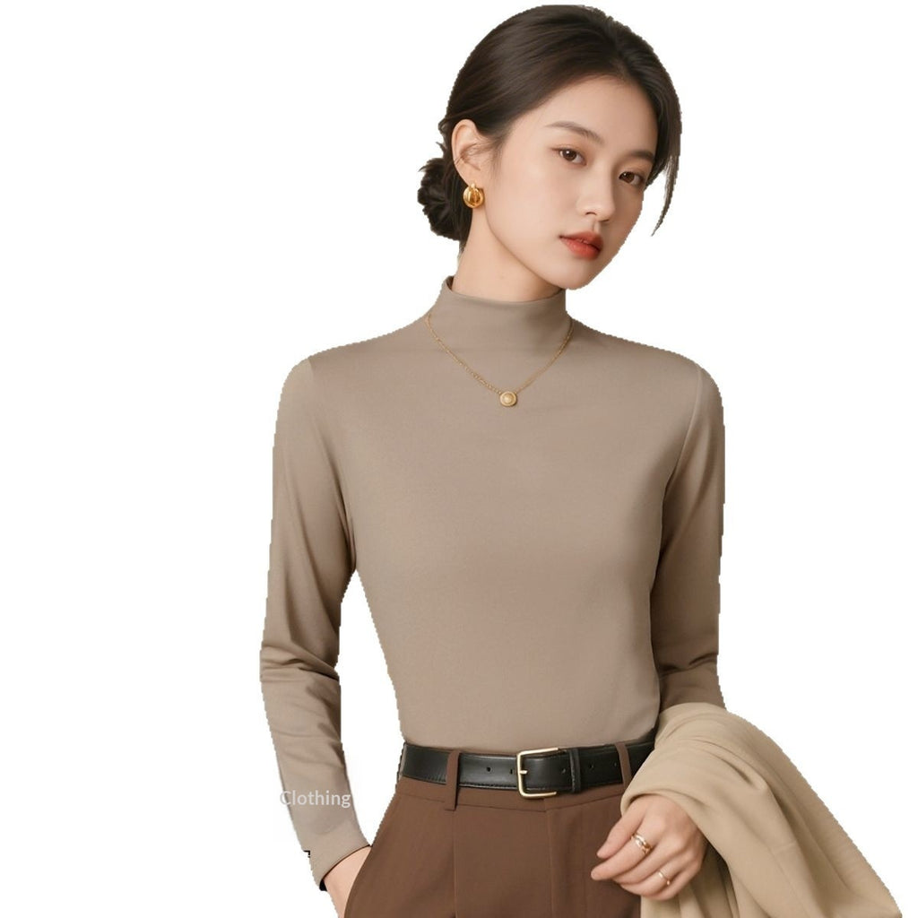 Lightweight Slim-fit Warm Mock-neck Base Layer