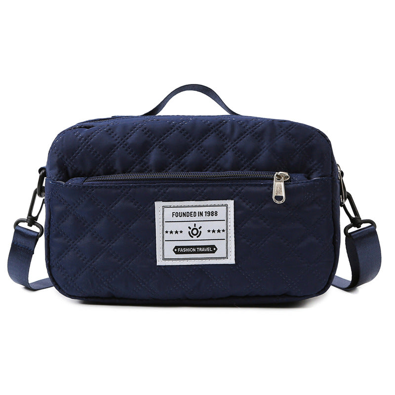 Large-Capacity Fitness Quilted Embroidered Yoga Bag