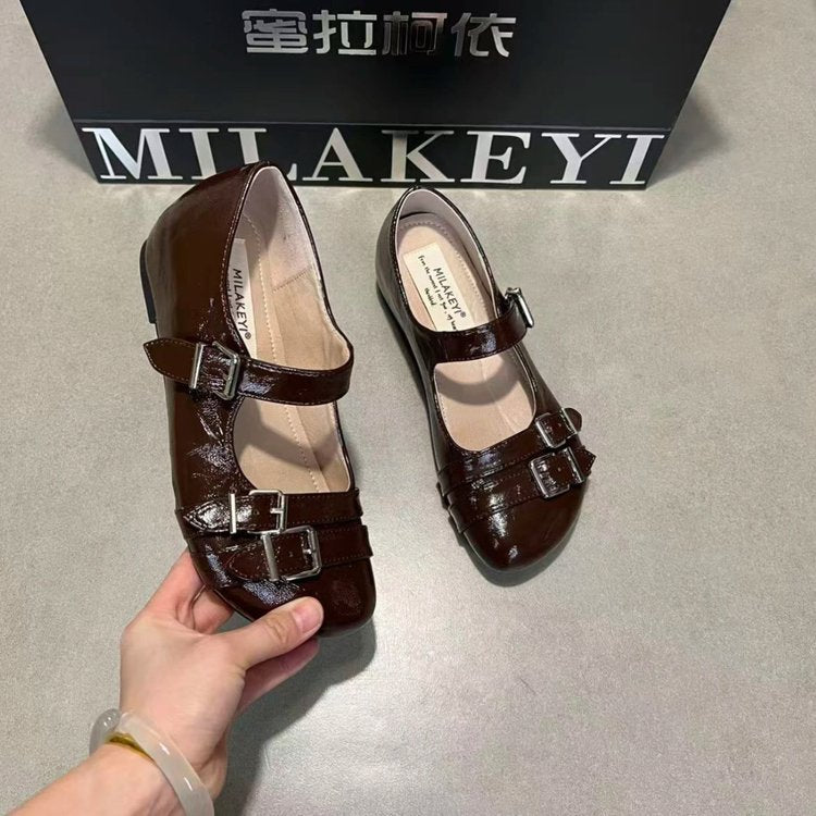 British Style Versatile Thick Sole, Thick Heel, Small Leather Shoes For Women, Retro Style, Height Increasing, Casual, And Happy Single Shoes